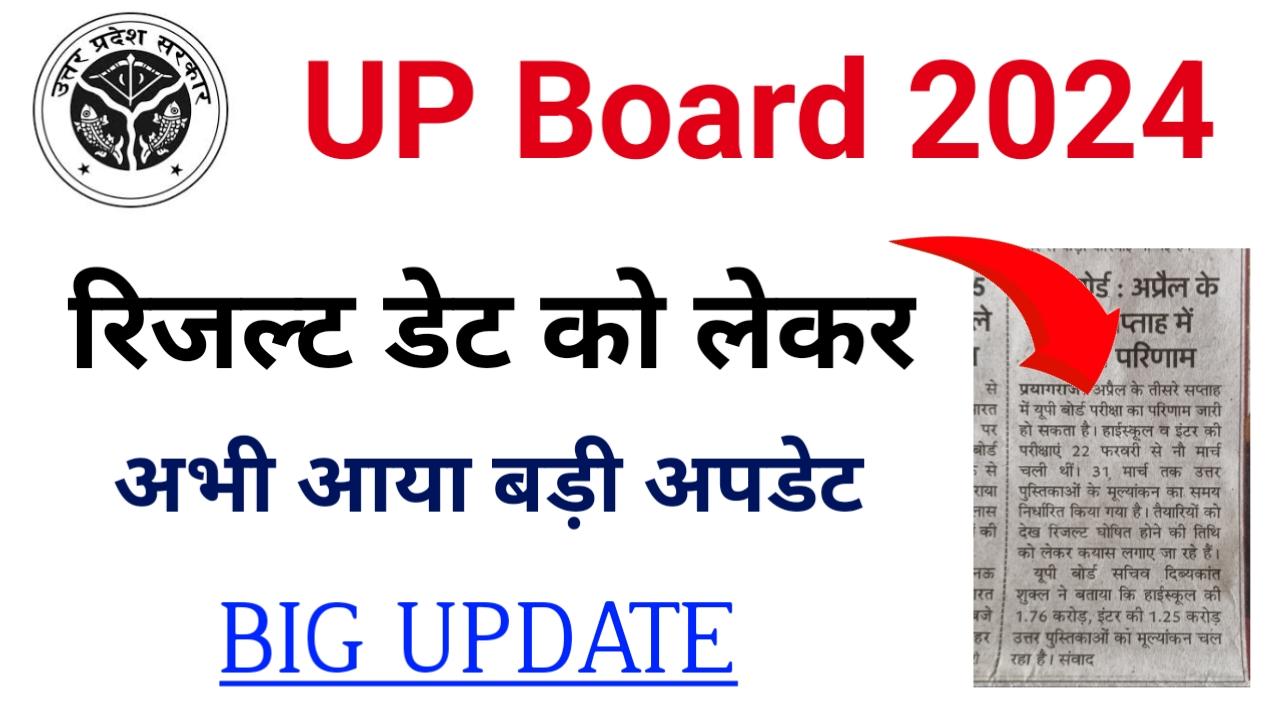 UP Board Result 2024 Big Update