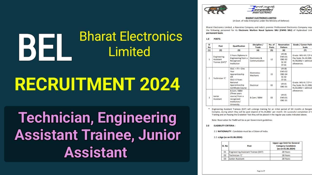 BEL New Recruitment 2024