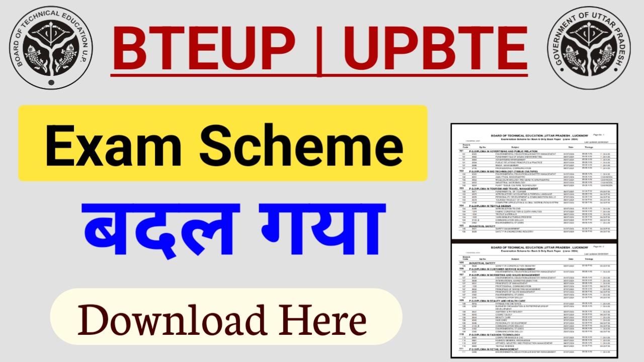 Bteup Exam Scheme