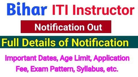 Bihar ITI Instructor Recruitment 2023